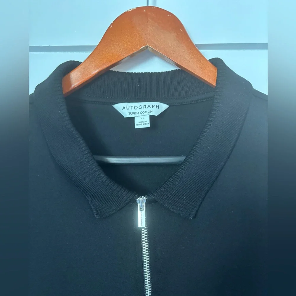 Autograph Black Polo Shirt with Zipper size XL in excellent condition
